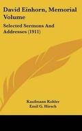 Cover: David Einhorn, Memorial Volume - Kessinger Publishing