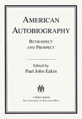 Cover: American Autobiography - University of Wisconsin Press