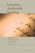 Cover: Literature, Analytically Speaking - University of Texas Press