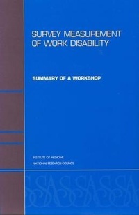 Enlarge image Cover: Survey Measurement of Work Disability - National Academies Press