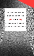 Cover: Philosophical Hermeneutics and Literary Theory - Yale University Press