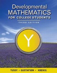 Enlarge image Cover: Developmental Mathematics for College Students - Brooks/Cole