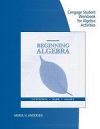 Abbildung von: Student Workbook for Beginning Algebra, 9th - Brooks/Cole