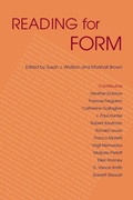 Cover: Reading for Form - University of Washington Press