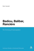 Cover: Badiou, Balibar, Ranciere - Continuum Publishing Corporation