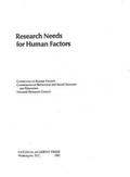 Cover: Research Needs for Human Factors - National Academies Press