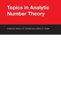 Abbildung von: Topics in Analytic Number Theory - University of Texas Press