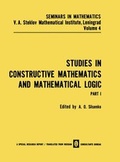 Cover: Studies in Constructive Mathematics and Mathematical Logic: Part I - Kluwer Academic/Plenum Publishers