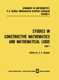 Cover: Studies in Constructive Mathematics and Mathematical Logic - Springer