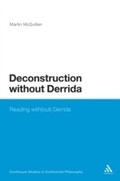 Cover: Deconstruction without Derrida - Continuum Publishing Corporation
