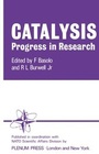 Cover: Catalysis Progress in Research - Plenum Publishing Corporation