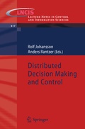 Cover: Distributed Decision Making and Control - Springer