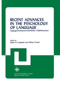 Enlarge image Cover: Recent Advances in the Psychology of Language - Kluwer Academic/Plenum Publishers
