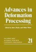 Cover: Advances in Deformation Processing - Springer