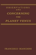 Cover: Observations Concerning the Planet Venus - Springer