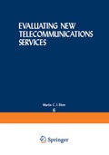 Cover: Evaluating New Telecommunications Services - Plenum Publishing Corporation