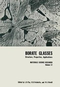 Cover: Borate Glasses - Springer