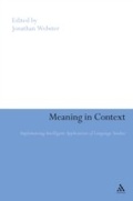 Cover: Meaning in Context - Continuum Publishing Corporation