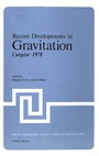 Cover: Recent Developments in Gravitation - Springer