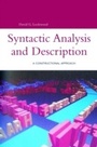 Cover: Syntactic Analysis and Description - Continuum Publishing Corporation