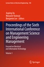 Cover: Proceedings of the Sixth International Conference on Management Science and Engineering Management - Springer