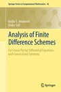Cover: Analysis of Finite Difference Schemes - Springer