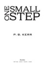 Cover: One Small Step - Margaret K. McElderry Books