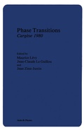 Cover: Phase Transitions Carg&egrave;se 1980 - Springer