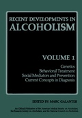 Cover: Recent Developments in Alcoholism - Springer