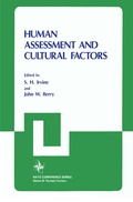 Cover: Human Assessment and Cultural Factors - Springer