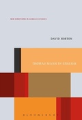 Cover: Thomas Mann in English - Bloomsbury Academic USA