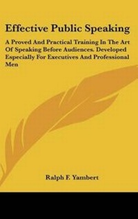 Abbildung von: Effective Public Speaking - Kessinger Publishing