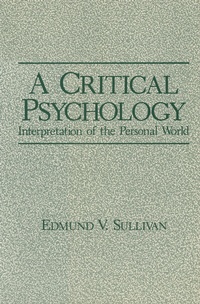 Enlarge image Cover: A Critical Psychology - Kluwer Academic / Plenum Publishers
