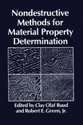 Cover: Nondestructive Methods for Material Property Determination - Plenum Publishing Corporation