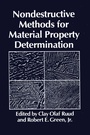 Cover: Nondestructive Methods for Material Property Determination - Springer
