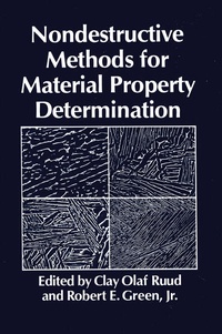 Enlarge image Cover: Nondestructive Methods for Material Property Determination - Springer