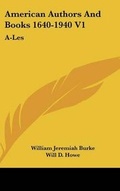 Cover: American Authors and Books 1640-1940 V1 - Kessinger Publishing