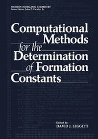 Enlarge image Cover: Computational Methods for the Determination of Formation Constants - Kluwer Academic/Plenum Publishers
