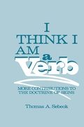 Cover: I Think I Am a Verb - Kluwer Academic/Plenum Publishers