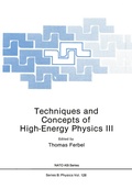 Cover: Techniques and Concepts of High-Energy Physics III - Springer
