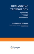 Cover: Humanizing Technology - Kluwer Academic / Plenum Publishers