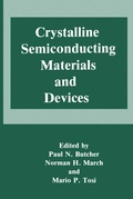 Cover: Crystalline Semiconducting Materials and Devices - Springer