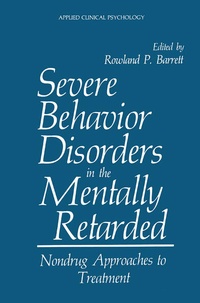 Enlarge image Cover: Severe Behavior Disorders in the Mentally Retarded - Springer