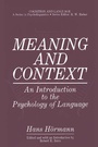 Cover: Meaning and Context - Plenum Publishing Co.,N.Y.
