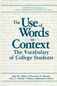 Enlarge image Cover: The Use of Words in Context - Kluwer Academic/Plenum Publishers