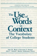 Cover: The Use of Words in Context - Springer
