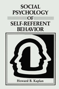 Cover: Social Psychology of Self-Referent Behavior - Kluwer Academic/Plenum Publishers