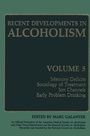 Cover: Recent Developments in Alcoholism - Kluwer Academic/Plenum Publishers