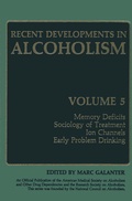 Cover: Recent Developments in Alcoholism - Springer