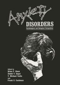 Cover: Anxiety Disorders - Kluwer Academic / Plenum Publishers